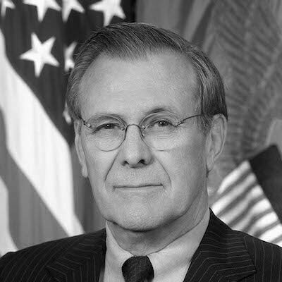 Donald Rumsfeld<p class="person-title">Secretary of Defense, Bush Administration 2001–2006</p>